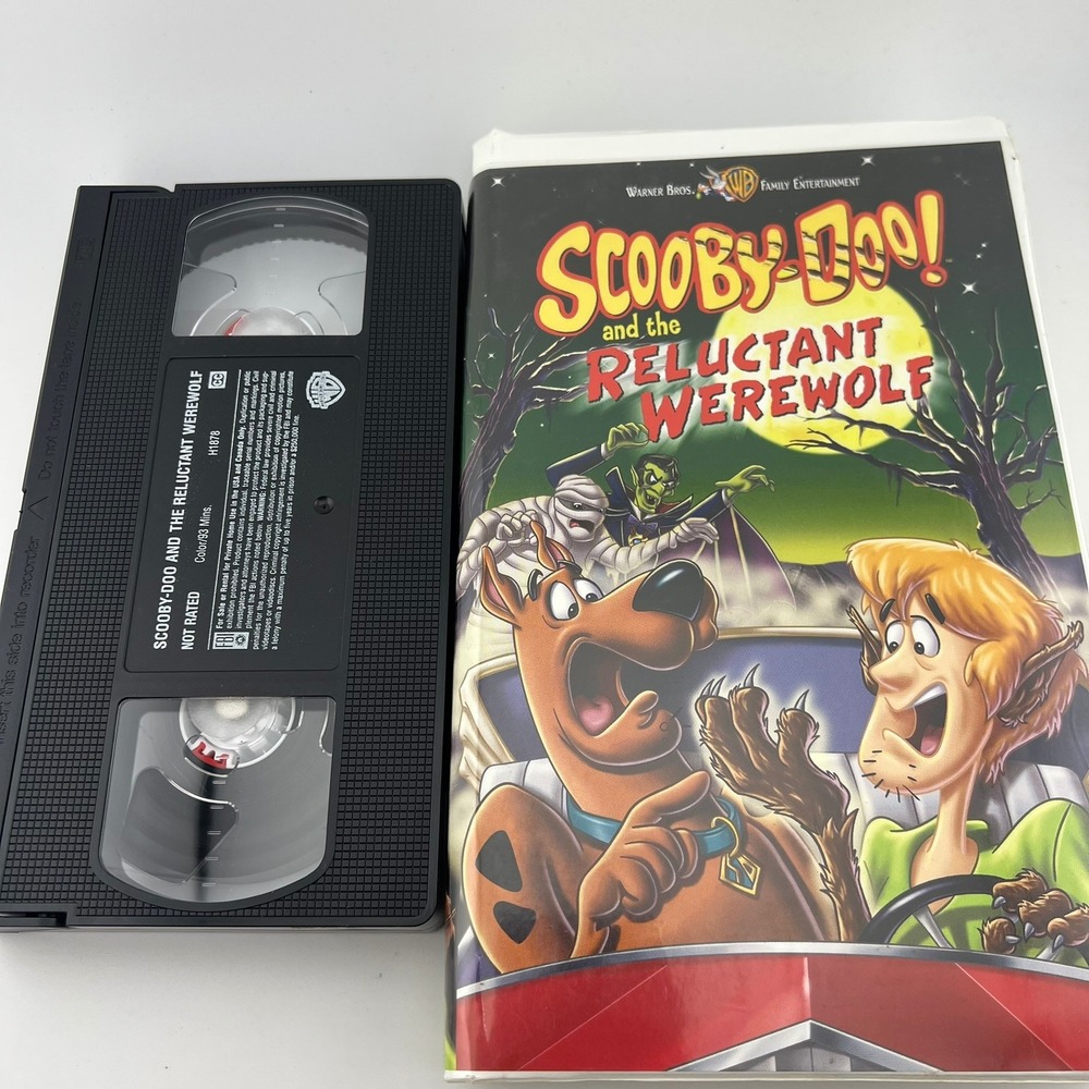 Scooby-Doo Reluctant Werewolf VHS‎ Clamshell Warner Bros 1988 Cartoon